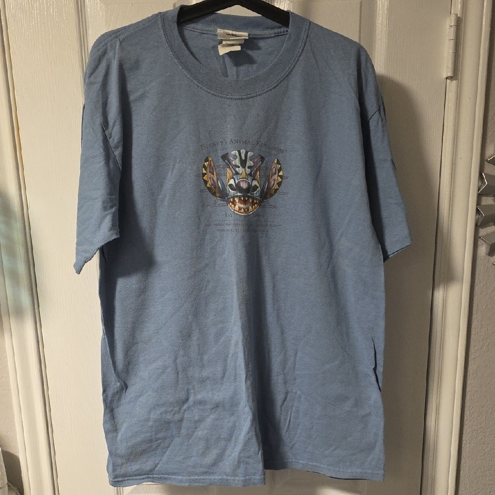 Disney Light Blue Men's T-Shirt with Graphic